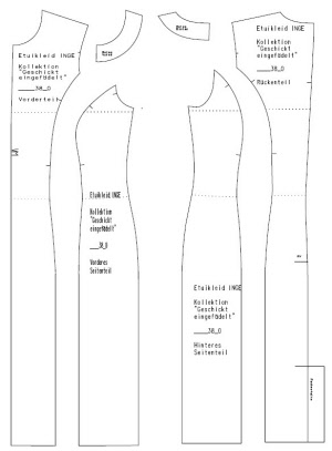 etuikleid inge mit teilungsnähten